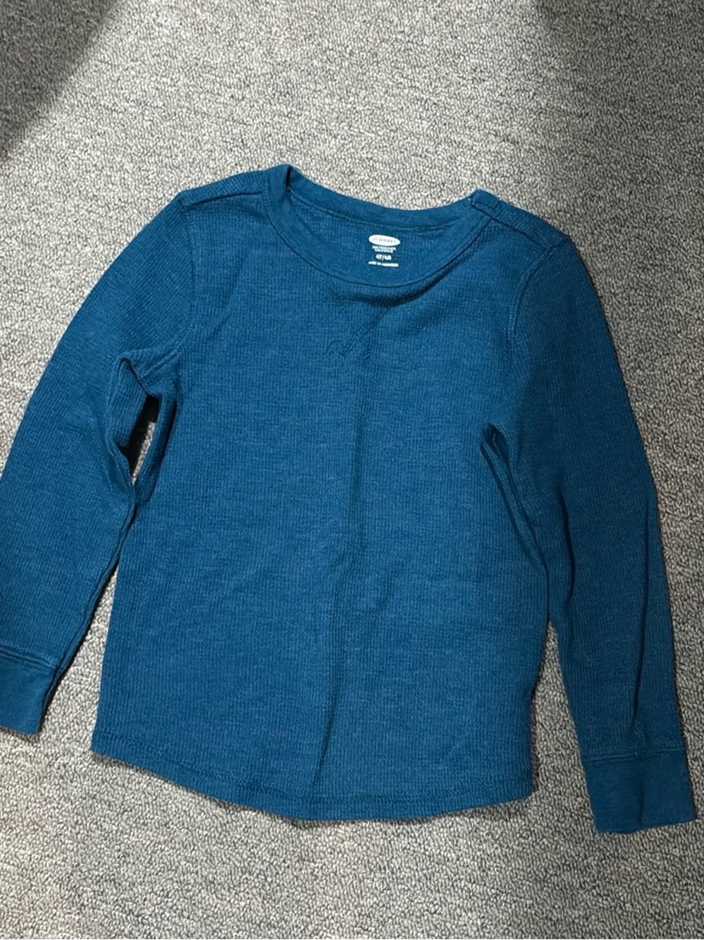 4/$20 OLD NAVY Kids Long-Sleeve Thermal Top - Teal Blue Size 4T excellent cond.